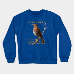Georgia Territory Bird The Brown Thrasher Crewneck Sweatshirt